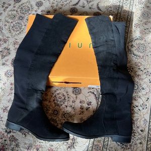 UNISA Over the Knee Black Fabric Boot